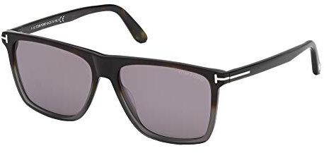 Tom Ford Herren Sonnenbrille FLETCHER FT 0832 Dark Grey/Grey 59/15/145, Klassisch, Geometrisch, Grau, Nicht polarisiert