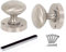 Jiyo.Outdoor Satin Brushed Chrome Mortice Sprung Door Knob Set Pack Pair