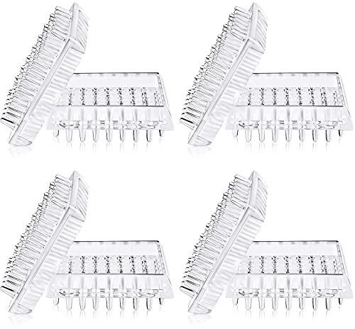Carpet Protectors Spiked Caster Cups Clear Transparent Plastic Caster Cups Comfortable Touch Spiked Furniture Cup for Sofas, Tables, Chairs Other Furniture(8 Pieces)