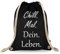 Turnbeutelliebe® Turnbeutel mit Spruch - Lustig - Neu - Frauen - Männer - Kinder - Baumwolle schwarz - Sportbeutel - Rucksack - Stoffbeutel - ca. 12 Liter - 37 x 46 cm