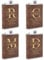 4 Pièces Flasques a Alcool Personnalisés, Flasques Whisky en Inox 304 8oz/227ml Personnalisables pour EVG, Flasque de Mariage Personnalisés pour les Garçons D'Honneur et les Témoins (Marron)