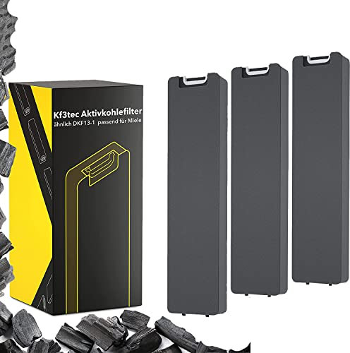 KF3TEC® Set (3 Filter) Aktivkohlefilter ähnlich DKF13-1 oder 6485741, passend für Miele Dunstabzugshauben DA 3XXX zB DA3366 / 3466/3496