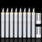 Mavandes LED Stabkerzen mit Timerfunktion und Zwei Fernbedienung,19 x 2,2cm 8 Stück Weiß Kunststoff Flammenlose Batteriebetrieben Kerzen,Langanhaltend,Einstellbare Helligkeit