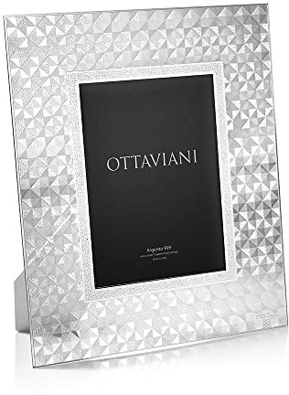 Ottaviani Portafoto della Collezione Cristalli di luce in Cristallo e foglia argento Tecnologia Silver Foil cm 13x18