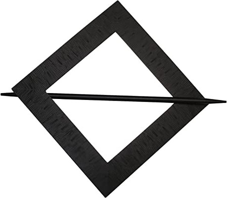 GARDINIA Dekospange Uranus mit Stab, Vorhang-Raffhalter zum Dekorieren/Raffen von Stoffen und Vorhängen, Außenmaß Ø 14,5 cm, Metall, Schwarz