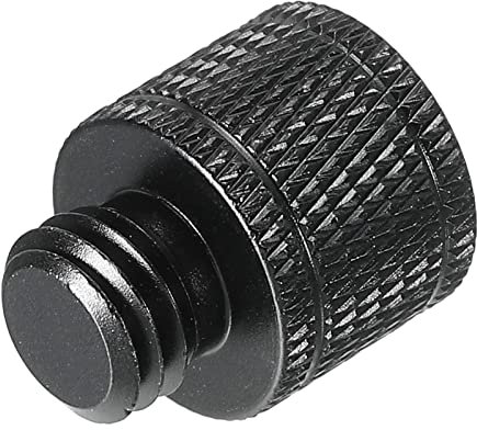sourcing map Mic Stand Adapter M6 Female to M10 Male Camera Screw Thread Adapter for Microphone Tripod Stand Black