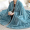 EMEMA Kuscheldecke Fleecedecke Flanell Decke Einfarbig Wohndecken Couchdecke Flauschig Überwurf Mikrofaser Tagesdecke Sofadecke Blanket Für Bett Sofa Schlafzimmer 150x200 cm Graublau