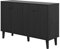 Panana Sideboard Buffet Cabinet Kitchen Storage Cabinet 4 Doors Console Table for Living Room (Black)