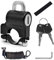 Motorrad Helmschloss, Motorrad Helm Sicherheitsschloss Mit Erinnerungsseil, Universal Helmet Lock, für 22-28 mm Lenkerrohre, Motorräder, Fahrräder Oder Roller