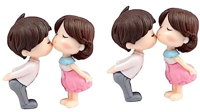 Artibetter 2 Paar Kusspuppen Magnetisch Hochzeitspaar Skulptur Harz Paar Dekoration Hochzeitstorte Dekoration Fee Garten Figur Hochzeitspaar Figur ?utigam Auto Harz Baby Anzahl Gartenbedarf