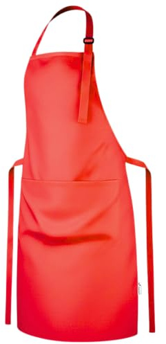 Viamart® Premium Kochschürze für Damen & Herren - Küchenschürze & Grillschürze BBQ - Verstellbar mit Langen Bändern & Schnalle - 3 Große Taschen - Waschbar 60°C