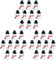 Abaodam Lot de 30 mini bonhomme de neige pour décoration automobile et artisanat - Figurines de Père Noël miniature - Bonhomme de neige miniature - Bonhomme de neige - Décoration à faire soi-même -