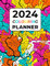 2024 Colouring Planner and Daily Calendar (1 Jan - 31 Dec): Personal Diary and Goals Journal with Inspirational Quotes From Rumi