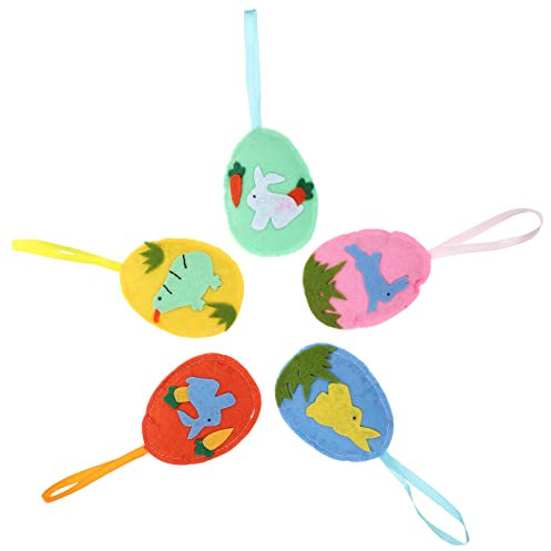 Cabilock 5st Kaninchen Ei Anhänger Hasen-osterschmuck Osterkorb Decoraciones para Sala De Casa Ostern Osterei Hängende Verzierung Osterkörbchenfüller Stoff Styropor Kleinkind Eier
