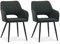 CLIPOP Esszimmerstühle, 2er Set, Polsterstühle mit Armlehnen, Metallbeine, Leinen Bezug, Leinen Grün, bis 150 kg belastbar, für Arbeitszimmer, Wohnzimmer, Schlafzimmer (2er, Leinen Grün)