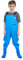 VicBre Kinder-Wathose für Jungen und Mädchen, Reißverschlusstasche,Verstellbare Träger,Rückenschnalle Design,Wasserdichte Regenhose mit Stiefeln, Wathose für Jugendliche,Blau,35