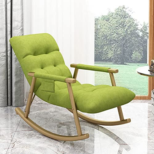 CCYENG Schaukelstuhl Nordic Home Einzelliege Freizeitliege Wohnzimmer Liegestuhl Schlafzimmer Balkon Schaukelstuhl Sofa Fauler Stuhl