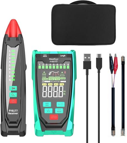 Tester per cavi di rete, schermato, cavo tracciante con suono campione, tester multi-funzione, rete Ethernet LAN Cat5/6/7, organizzatore di manutenzione del cavo, test della linea telefonica