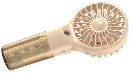 KieTeiiK Ventilador de mano con ajuste de 4 velocidades, ventilador de escritorio, ventilador recargable con nebulización de agua, ventilador de pulverización de 4 velocidades