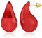 LILIE&WHITE Ohrringe Damen Ohrstecker, Tropfenförmiges Design in Rot, Eleganter Schmuck für Alltag und Besondere Anlässe