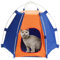Haustierzelte für kleine Hunde – Polyester-Hundezelt, Camping-Hundezelt, belüftete Haustiere, gemütlicher Unterschlupf, stützende, wasserdichte Camping-Hundezelte für drinnen, draußen, Rasen, Garten,