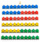 Waldfelsen® 16 mm Meeple aus Holz passend für Carcassonne (60 Stück in 4 Farben)