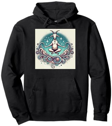 Ziege Yoga Spielzeug Ziege Stofftier Plüsch Ziege Yoga Party Spiel Pullover Hoodie