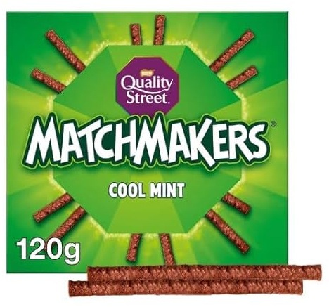 4 x Matchmakers Cool Mint Chocolate Box 120g Delicious Tasty And Twisty Treat Gift Hamper For Birthday,Christmas,Easter,New Year