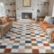 HUGEAR Teppich Kariert Hochflor Teppich Wohnzimmer 240X300cm Teppich Bunt Schlafzimmer Rutschfester Kinderteppich Flauschig Weicher und GemüTlicher Carpet Living Room Kinder Teppich Mädchen Jungs