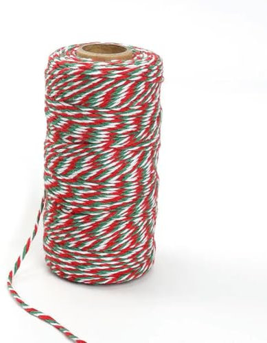 VICIYOO Rouleau de 100 m de Corde en Coton torsadé de 2 mm pour décoration intérieure, Festival, Noël, Bricolage