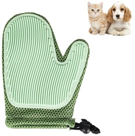 XUANYUNGE Pet Grooming Glove Pet Hair Remover Gloves Fur Removal Brush Glove De-shedding Massage Mitt for Cat Dog Rabbit Animal Double sided usable pet de-shedding gloves
