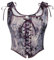 SCARLET DARKNESS Corsetto da donna floreale, top Cottagecore Vest Overbust Bustier Lace-up Vintage Medievale Rinascimento Corsetti, Margherita viola., 44