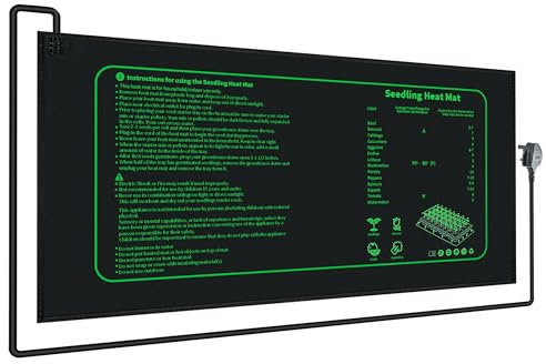 MUETKNYE Seedling Heat Mat for Seed Starting,1 Pack (10 x 20.75) Waterproof Heating Pad for Indoor Plants Germination