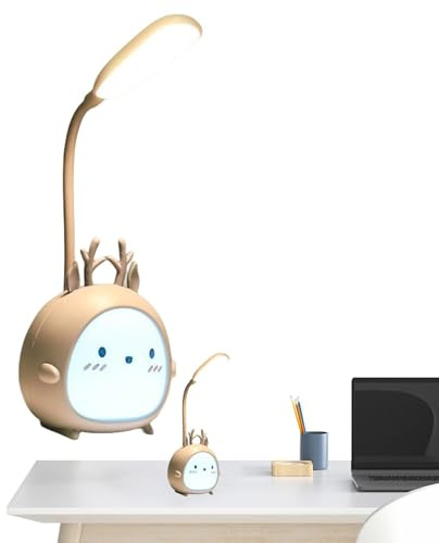 Uhngw Tier-Leselampe, Tier-Nachtlicht - 3 Modi Hirsch Design Augenschutz Leselampe - Augenschutz LED Kinder Nachttisch Nachtlicht Schüler Lernlampe