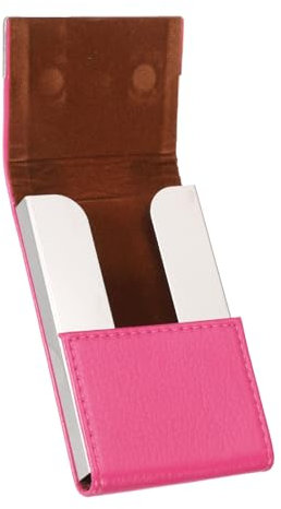 sourcing map Porte-cartes de visite en cuir synthétique avec fermeture magnétique, pour homme et femme, beige