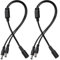 KUOQIY 2 PCS 5.5x2.1 mm 5-24 V 1 Female to 2 Male DC Power Splitter Cable, 2 Way DC Power Cable, Camera Splitter Cables, for CCTV Cameras, LED Light Strip, Router and More