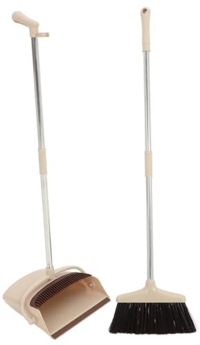 EXQUIMEUBLE 1set Scopa e Paletta per Pulizia Casa Utensili di Pulizia per Dormitori e Uffici Design Ergonomico Resistente e Versatile per Pavimenti Piastrelle