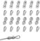 pangdapengpeng 24 Pièces Abrazadera Cable Acero, 12 Clips Dúplex 3mm & Dedal de Cuerda de Alambre 3mm para Cables de Acero, Tendederos, Accesorios para Toldos (M3)