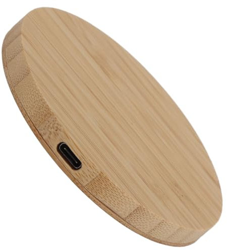 15W Wireless Charger, Bamboo Wood Fast Charging Station with Maximum 8mm Transmission Distance, Safe & Reliable Charging for Note 8, S8, S10, G7