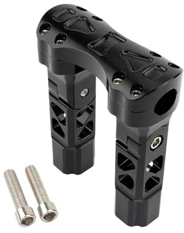 Lenkererhöhung Motorrad Für SPO&rtster 883 1200 Für Softail Für Fatboy Für Dyna Pullback Lenker Riser Gerade Einstellen Riser Clamp Griff Bar Riser Lenkererhöhungen(6.5inch Black)