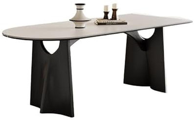 ULTRAWAVE Esstisch Rock Slab Esstisch Rechteckig Home Einfache Moderne Holzbeine Küchentische(140x80x75cm)