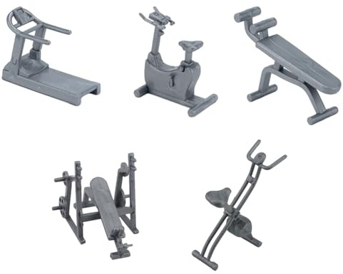 Miniatur Laufband Modell,Miniatur deko,aus Realistische Fitnessgeräte Dekoration für Puppenhaus Platzsparendes Mini Sportgerät Zubehör Langlebiges DIY Modell für Schreibtisch und Miniaturhäuser
