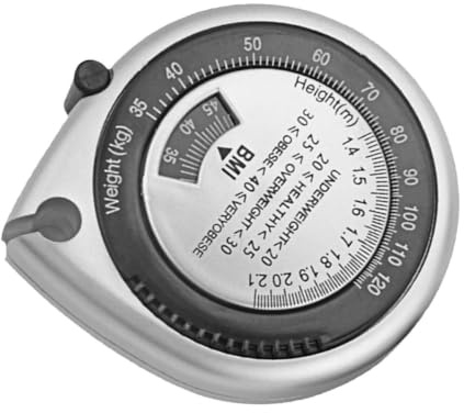 Ruban à Mesurer L’imc Rétractable 1,5 M pour Taille et Corps | Échelle Claire et Précise, Portable, Usage Domestique ou Médical, Abs et Pvc, Couleur Argenté