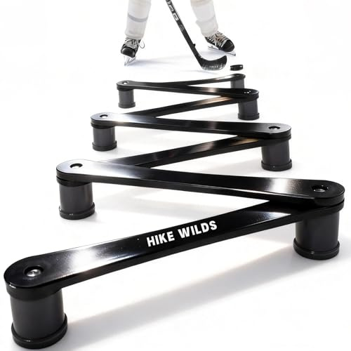 HIKE WILDS Hockey Training Equipment, Hockey Stickhandling Trainer | Aids for Puck Control, Speed & Coordination, Portable & Foldable Hockey Stick Practice Gifts for Boys Girls
