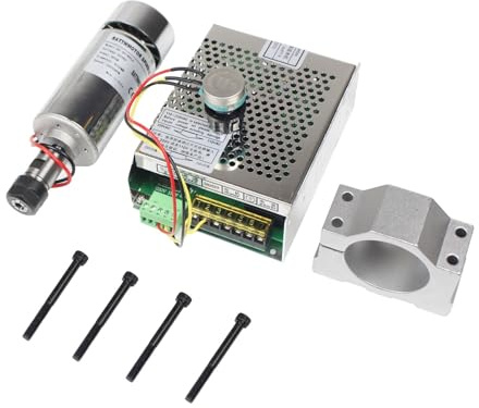 Kit de moteur broche CNC refroidi à l'air, haute vitesse 12000 tr/min DC 12-48V 300W ER11 400W ER16,Faible faux-rond(300W,ER11)