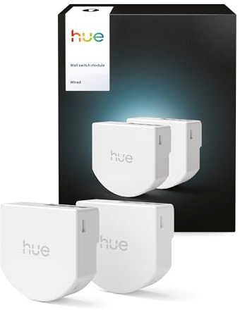 Philips Hue, Commutateur Variateur pour Interrupteur Mural,Pack de 2, Blanc | Fonction Variateur, Rend les Lampes Standard Connectées, Automatisations, MotionAware, Installation Facile, Contrôle Vocal