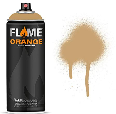 Molotow Flame Orange Spray Paint - Matt Acrylic 400ml Can Beige Brown FO-704