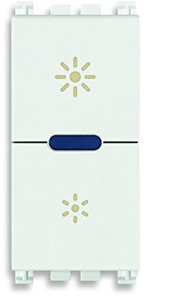 Vimar 19135.1.B Arké Dimmer Regolatore Master 230V Universale incandescenza, CFL 1 e lampade, LED per individuazione al bui, Bianco