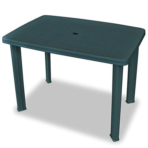 Tidyard Gartentisch Garten Esstisch Kunststofftisch Gartenmöbel Tisch Kunststoff Tischplatte mit 3,6 cm Schirmloch Größe