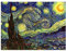 Kunstdruck Poster - Vincent van Gogh Sternennacht 30x20 cm ca. A4 - Alte Meister Bild ohne Rahmen